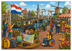 Vorschau - Arbeitsblätter - Niederlande Wimmelbild-Lernheft DaZ/DaF mit Lösungen - Seite 1