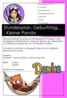 Vorschau - Präsentationen/Tafelbilder - Einschulung Roter Panda Stundenplan und mehr - Seite 1