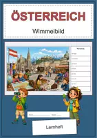 Vorschau - Arbeitsblätter - Österreich Wimmelbild-Lernheft DaZ/DaF mit Lösungen - Deckblatt