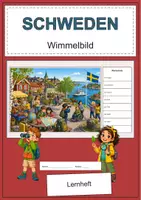 Vorschau - Arbeitsblätter - Schweden Wimmelbild-Lernheft DaZ/DaF mit Lösungen - Deckblatt