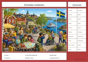 Vorschau - Arbeitsblätter - Schweden Wimmelbild-Lernheft DaZ/DaF mit Lösungen - Seite 2