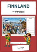 Vorschau - Arbeitsblätter - Finnland Wimmelbild-Lernheft DaZ/DaF mit Lösungen - Deckblatt