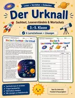 Vorschau - Stundenentwürfe - Der Urknall – Sachtext, Leseverständnis & Wortschatz | 6 Lernstationen + Lösungen | 3.–5. Klasse - Deckblatt