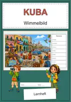 Vorschau - Arbeitsblätter - Kuba Wimmelbild-Lernheft DaZ/DaF mit Lösungen - Deckblatt