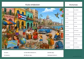 Vorschau - Arbeitsblätter - Kuba Wimmelbild-Lernheft DaZ/DaF mit Lösungen - Seite 2