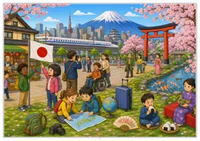 Vorschau - Arbeitsblätter - Japan Wimmelbild-Lernheft DaZ/DaF mit Lösungen - Seite 1