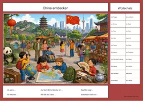 Vorschau - Arbeitsblätter - China Wimmelbild-Lernheft DaZ/DaF mit Lösungen - Seite 2