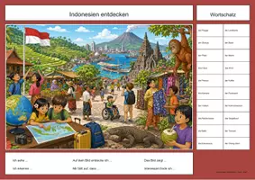 Vorschau - Arbeitsblätter - Indonesien Wimmelbild-Lernheft DaZ/DaF mit Lösungen - Seite 2