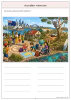 Vorschau - Arbeitsblätter - Australien Wimmelbild-Lernheft DaZ/DaF mit Lösungen - Seite 3