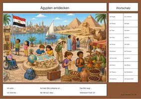 Vorschau - Arbeitsblätter - Ägypten Wimmelbild-Lernheft DaZ/DaF mit Lösungen - Seite 2