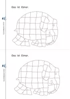 Vorschau - Arbeitsblätter - Elmar: einfaches Lese-Malbuch - Seite 2