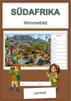 Vorschau - Arbeitsblätter - Südafrika Wimmelbild-Lernheft DaZ/DaF mit Lösungen - Deckblatt
