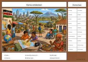 Vorschau - Arbeitsblätter - Kenia Wimmelbild-Lernheft DaZ/DaF mit Lösungen - Seite 2