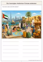 Vorschau - Arbeitsblätter - Vereinigte Arabische Emirate Wimmelbild-Lernheft DaZ/DaF mit Lösungen - Seite 3