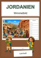 Vorschau - Arbeitsblätter - Jordanien Wimmelbild-Lernheft DaZ/DaF mit Lösungen - Deckblatt