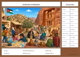 Vorschau - Arbeitsblätter - Jordanien Wimmelbild-Lernheft DaZ/DaF mit Lösungen - Seite 2