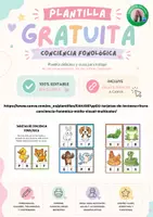 Vista previa - Refuerzo / NEE / Materiales de apoyo - Tarjetas de conciencia fonológica (plantilla editable) - página 1