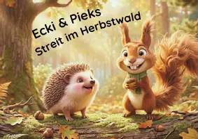 Vorschau - Präsentationen/Tafelbilder - Herbst Igel und Eichhörnchen - Kamishibai Sachwissen & Gefühle - Seite 1