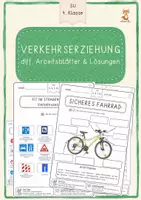 Vorschau - Arbeitsblätter - Verkehrserziehung Klasse 4 – Arbeitsblätter - Deckblatt