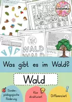 Vorschau - Arbeitsblätter - Was gibt es im Wald, Förderschule - Deckblatt