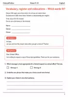 Vorschau - Arbeitsblätter - Englisch Wortschatz Basisscreening Klasse 9–10 - Deckblatt