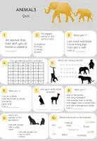 Vorschau - Arbeitsblätter - Animals Quiz - Arbeitsblätter & Lösungen - Seite 1