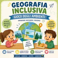 anteprima - Esercizi - Geografia in gioco – Attività inclusiva sugli ambienti - Pagina di copertina