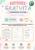 Vista previa - Hojas de trabajo - Comprensión lectora - Tercer ciclo EP (plantilla editable) - página 1