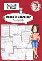 Vorschau - Arbeitsblätter - Rezepte schreiben Vorgangsbeschreibung | Arbeitsblätter Klasse 2-3 - Deckblatt