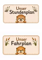 Vorschau - Poster - Stundenplankarten Otter-Klasse I 24 Fächerkarten - Seite 1