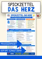 Vorschau - Merkblätter - Das Herz – Spickzettel Biologie Merkblatt Lernhilfe - Deckblatt