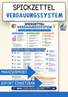 Vorschau - Merkblätter - Verdauungssystem lernen – Spickzettel Merkblatt Biologieunterricht - Deckblatt