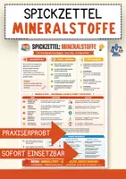Vorschau - Merkblätter - Spickzettel Mineralstoffe – Biologie Lernhilfe und Übersicht - Deckblatt