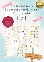 Vorschau - Unterrichtsreihen - Differenzierte Buchstabeneinführung - Buchstabe L/l - Deckblatt
