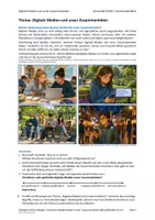 Vorschau - Arbeitsblätter - Einstieg "Digitale Medien und unser Zusammenleben" - Deckblatt