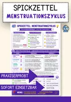 Vorschau - Merkblätter - Menstruationszyklus einfach erklärt – Biologie Spickzettel Lernzettel - Deckblatt
