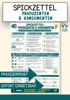 Vorschau - Merkblätter - Lernzettel Produzenten & Konsumenten – Biologie Merkblatt zum Nachschlagen - Deckblatt