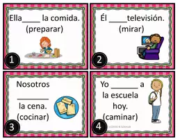 Vorschau - Stationenlernen - Imperfecto Tarjetas de Tareas: Spanische Aufgabenkarten - Deckblatt