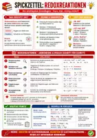 Vorschau - Merkblätter - Redoxreaktionen im Überblick – Merkblatt und Spickzettel Chemie - Seite 1