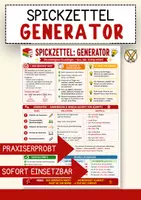 Vorschau - Merkblätter - Merkblatt Generator – Spickzettel für den Physikunterricht - Deckblatt
