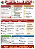 Vorschau - Merkblätter - Masse & Gewicht lernen – Spickzettel Merkblatt Physikunterricht - Seite 1