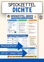 Vorschau - Merkblätter - Dichte – Spickzettel Physik Merkblatt Lernhilfe - Deckblatt