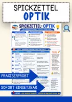 Vorschau - Merkblätter - Spickzettel Optik – Physik Lernhilfe und Übersicht - Deckblatt