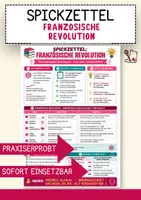 Vorschau - Merkblätter - Spickzettel Französische Revolution – Geschichte Lernhilfe und Übersicht - Deckblatt