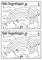 Vorschau - Mal- und Bastelvorlagen - Mein Regenbogen 🌈 - Kennenlernen Schuljahresanfang Steckbrief & Poster - Seite 3