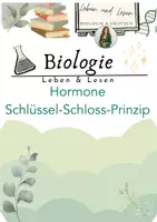 Vorschau - Arbeitsblätter - Hormone - Schlüssel-Schloss-Prinzip - Deckblatt
