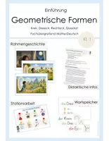 Vorschau - Unterrichtsreihen - Luca im Land der geometrischen Formen (Unterrichtsreihe zur Einfürhung von Kreis, Dreieck, Rechteck, Quadrat) - Deckblatt