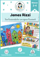 Vorschau - Unterrichtsreihen - James Rizzi Kunst Grundschule – Bunte Stadt & Häuser würfeln und gestalten | Klasse 2–4 | ohne Vorbereitung - Deckblatt