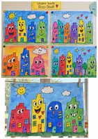 Vorschau - Unterrichtsreihen - James Rizzi Kunst Grundschule – Bunte Stadt & Häuser würfeln und gestalten | Klasse 2–4 | ohne Vorbereitung - Seite 2
