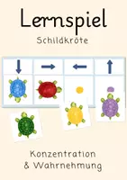 Vorschau - Spiele - Lernspiel Schildkröte | Förderung von Konzentration, Wahrnehmung & Farberkennung | Fördermaterial Kita & Klasse 1 - Deckblatt